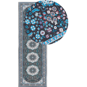 GEDIZ - Loper tapijt - Blauw - 80 x 240 cm - Polyester