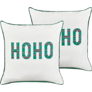 JOYCANDY - Sierkussen set van 2 - Wit - 45 x 45 cm - Katoen