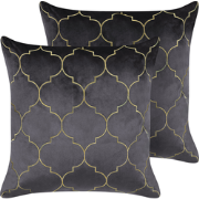 ALYSSUM  - Sierkussen set van 2 - Grijs - 45 x 45 cm - Polyester