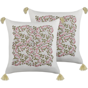 CARISSA  - Sierkussen set van 2 - Multicolor - 45 x 45 cm - Katoen