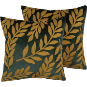 MISTLETOE  - Sierkussen set van 2 - Donkergroen - 45 x 45 cm - Fluweel