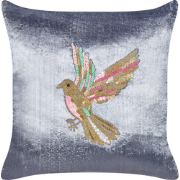 RUELLIA - Sierkussen - Grijs - 45 x 45 cm - Fluweel