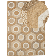 BASOREN - Laagpolig vloerkleed - Beige - 160 x 230 cm - Jute