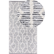 EDREMIT - Laagpolig vloerkleed - Grijs - 80 x 150 cm - Wol