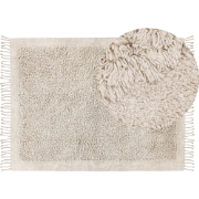 BITLIS  - Vloerkleed - Lichtbeige - 140 x 200 cm - Katoen