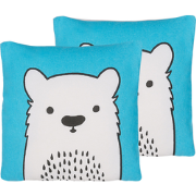 WARANASI  - Sierkussen set van 2 - Blauw - 45 x 45 cm - Katoen