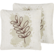 CALENDULA  - Sierkussen set van 2 - Beige - 45 x 45 cm - Polyester