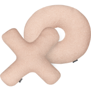 HESPERIS - Sierkussen set van 2 - Pastelroze - Teddystof