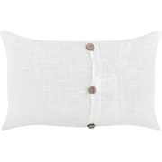 BANORI - Set van 2 sierkussens - Wit - 30 x 50 cm - Linnen