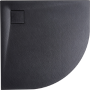 PARON - Douchebak - Zwart - 80 x 80 x 3 cm - SMC (kunststof)