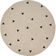 DURG - Laagpolig vloerkleed - Lichtbeige -  140 cm - Katoen