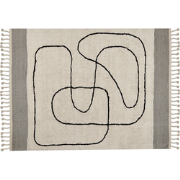 DOKUZ - Laagpolig vloerkleed - Beige - 160 x 230 cm - Katoen