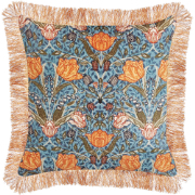 MITELLA  - Sierkussen - Blauw - 45 x 45 cm - Fluweel