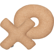 HESPERIS - Sierkussen set van 2 - Lichtbruin - Teddystof