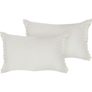 SASSAFRAS - Set van 2 kussens - Gebroken wit - 30 x 45 cm - Linnen