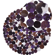 SORGUN - Laagpolig vloerkleed - Paars - 140 cm - Koeienhuid leer