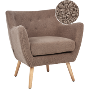 DRAMMEN - Chesterfield fauteuil - Bruin - Bouclé