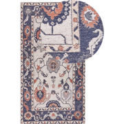 KABTA - Laagpolig vloerkleed - Multicolor - 80 x 150 cm - Katoen