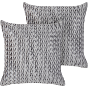 ECLIPTA - Sierkussen set van 2 - Grijs - 45 x 45 cm - Polyester