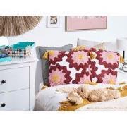 LORALAI - Sierkussen set van 2 - Meerkleurig - 45 x 45 cm - Katoen