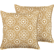 CEIBA  - Sierkussen set van 2 - Zandbeige - 45 x 45 cm - Katoen