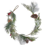 SORIA - Guirlande - Groen/Wit - Synthetisch materiaal