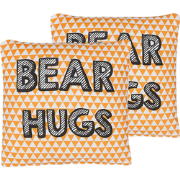 RADZKOT  - Sierkussen set van 2 - Oranje - 40 x 40 cm - Katoen