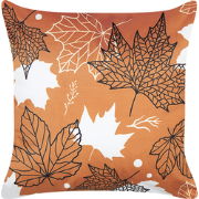 POINSETTIA  - Sierkussen - Oranje - 45 x 45 cm - Fluweel