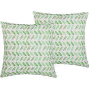 PRUNUS  - Sierkussen set van 2 - Groen - 45 x 45 cm - Polyester