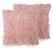 DAISY - Sierkussen set van 2 - Roze - 45 x 45 cm - Polyester