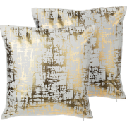 GARDENIA  - Sierkussen set van 2 - Goud - 45 x 45 cm - Katoen