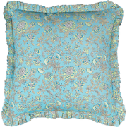 AMOENA  - Sierkussen - Turquoise - 45 x 45 cm - Katoen