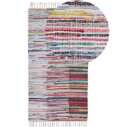 MERSIN - Laagpolig vloerkleed - Fuchsiapaars - 80 x 150 cm - Katoen