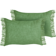 MABA - Sierkussen set van 2 - Groen - 35 x 50 cm - Katoen