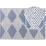 DATCA - Laagpolig vloerkleed - Blauw - 160 x 230 cm - Wol