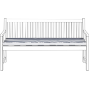 VIVARA  - Tuinkussen - Marineblauw - 152 x 54 cm - Polyester