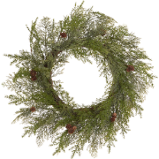 PANRUN - Kerstkrans - Groen -  70 cm - Synthetisch