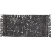 HANLI  - Vloerkleed - Donkergrijs - 80 x 150 cm - Viscose