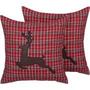 COMET  - Sierkussen set van 2 - Donkerrood - 45 x 45 cm - Polyester