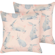 RATIBIDA - Sierkussen set van 2 - Roze - Katoen