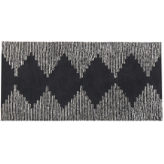 BATHINDA - Laagpolig vloerkleed - Zwart - 80 x 150 cm - Katoen