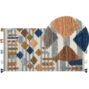 KASAKH - Kelim vloerkleed - Multicolor/Groen - 80 x 150 cm - Wol
