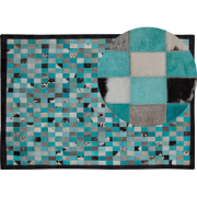 NiKFER - Laagpolig vloerkleed - Turquoise - 160 x 230 cm - Leer