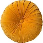Dutch Decor KAJA - sierkussen Ø40 cm - rond - velvet - Golden Glow - g...