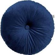 OLLY - sierkussen Ø40 cm - rond velvet - Insignia Blue - blauw