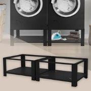 Onderkast wasmachine Dubbele onderkast 63x54x32 cm met legplank in zwa...