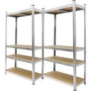 ECD Germany 2x werkplaats plank heavy duty plank 160x80x40cm belastbaa...