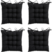 Madison -  Zitkussen Toscane Panama black - Ca. 46x46 cm - Set van 4