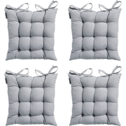Madison -  Zitkussen Toscane Panama light grey - Ca. 46x46 cm - Set va...