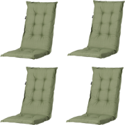 Madison -  Tuinstoelkussen Hoge Rug Basic green - Ca. 123x50 cm - Set ...